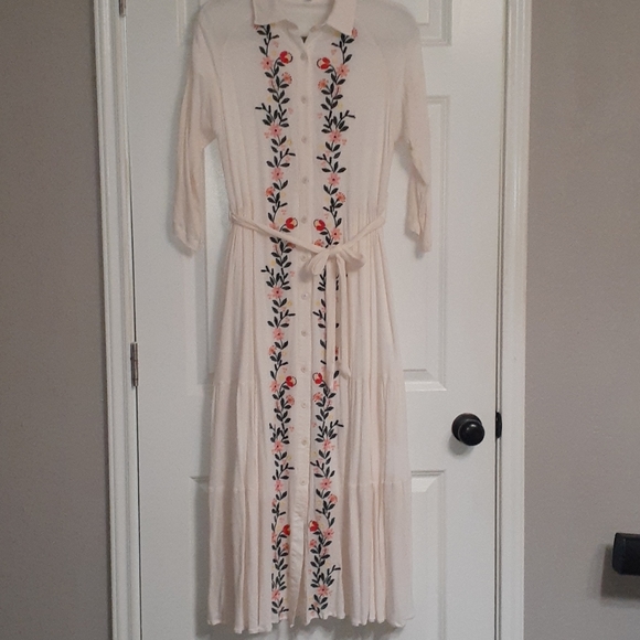 Dainty Jewells Dresses & Skirts - Cream Embroidered Maxi dress